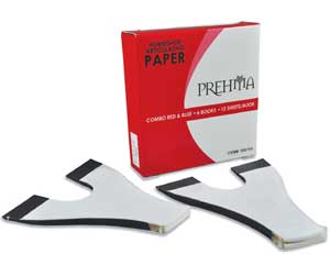 Prehma Red/Blue Articulating Horseshoe Paper Strips, 50.8 microns, 72 Strips