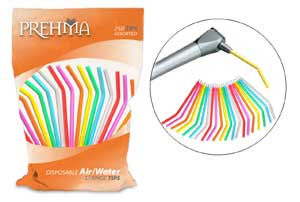 Prehma White Disposable Air/Water 3-Way Syringe Tips, pack of 250 tips