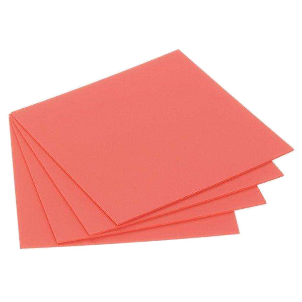 ProForm .080" Base Plate Vacuum Forming Material, 5" x 5" Pink, 25/Pk. Used for denture base
