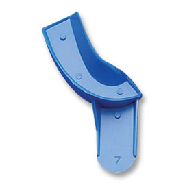 Tray-Aways #7 Solid Upper Right/ Lower Left Quadrant Blue Plastic Impression Trays, Package of 12