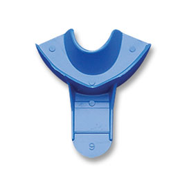 Tray-Aways #9 Solid Lower Anterior Blue Plastic Impression Trays, Package of 12