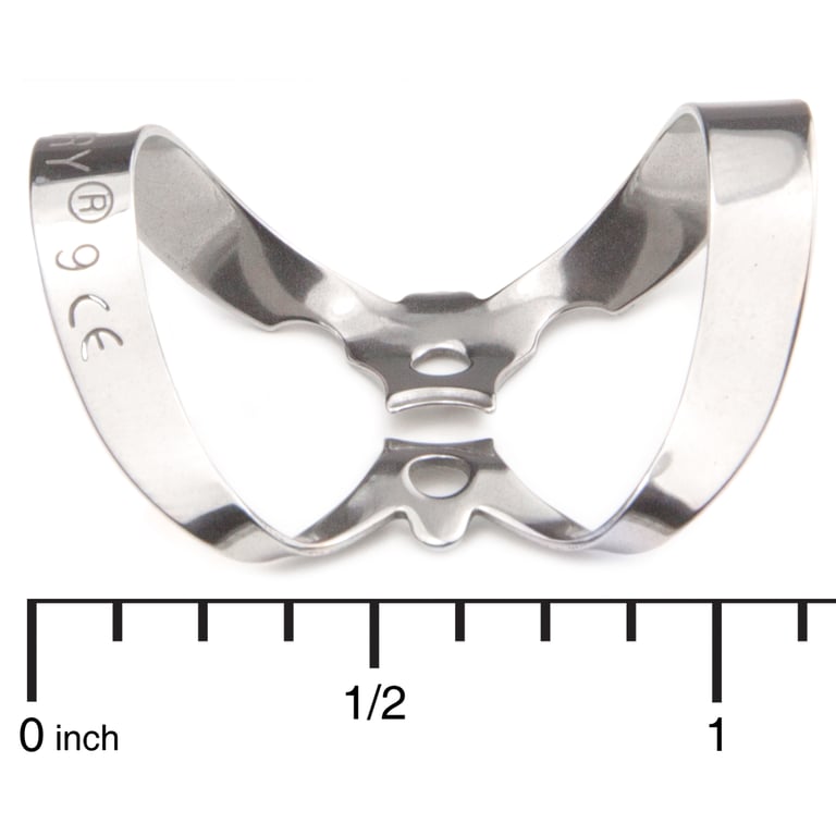 Ivory Clamps #W9 Wingless Anterior Metal Rubber Dam Clamp, Single clamp