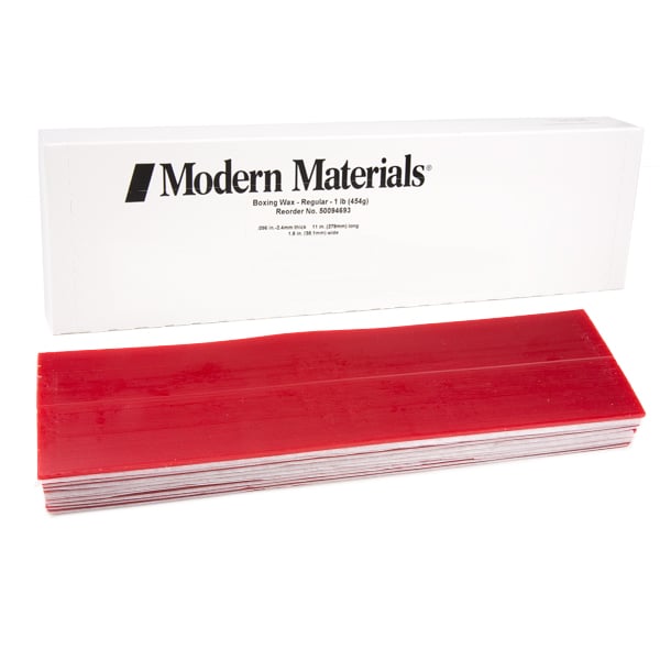 Modern Materials Boxing Wax - Red, Regular 11" x 1-1/2" x 1/16", 1 Lb. Package