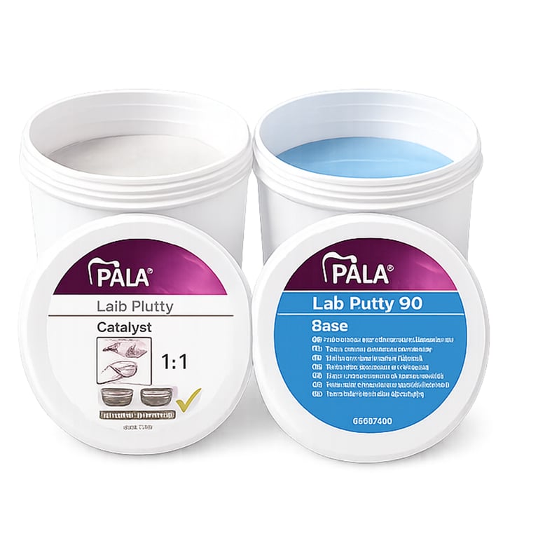 Pala Lab Putty 90 Addition-Curing Silicone, Light Blue, 3KG (2 x 1.5KG), 1/Pk. Features