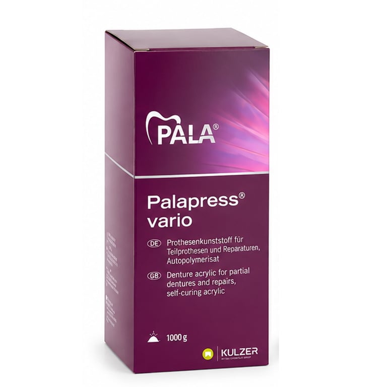 Pala Palapress Vario Self-Cure Denture Base Acrylic Powder, R50 Veined, 1000g, 1/Pk. Features
