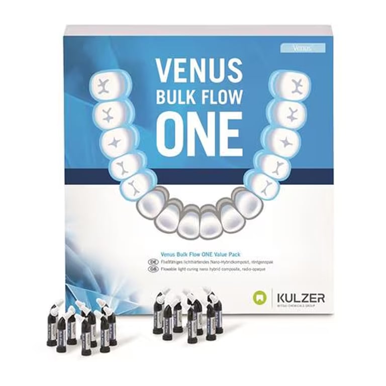 Venus Bulk Flow ONE Light-Cure Flowable Bulk Fill Universal Composite, 0.2g Safetip, 80/Pk