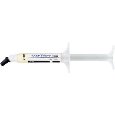 Panavia V5 Universal Resin Cement - Try-in Paste, CLEAR shade: 1.8 mL Syringe. A try-in paste