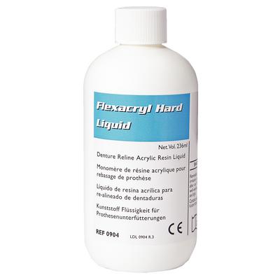 Flexacryl Hard - Denture Reline Acrylic Resin, Liquid Refill, 8-oz Bottle of Liquid Only