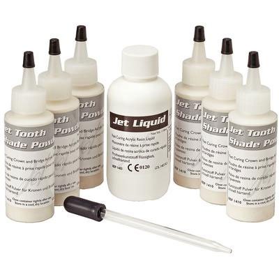 Jet Tooth Shade Self-Curing Acrylic Resin, 6/1 Kit. For making temporary crown and bridge