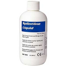 Splintline Copolymer Resin Formulation Temporary Crown & Bridge Acrylic Resin Liquid Refill, 8-oz