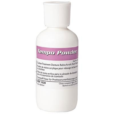 Tempo Short Term Very Soft Reline for Temporary Cushion Treatment, Clear Gel Powder Refill, 4oz