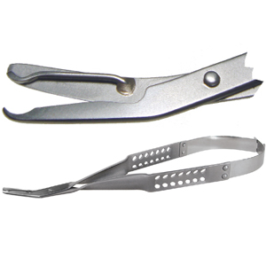Laschal 13 cm up-angled suture scissors/forceps combination