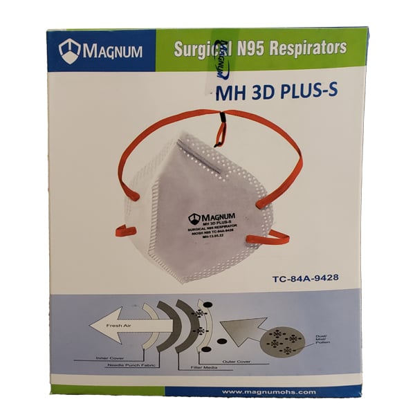 Magnum MH 3D Plus NIOSH Surgical N95 Respirator w