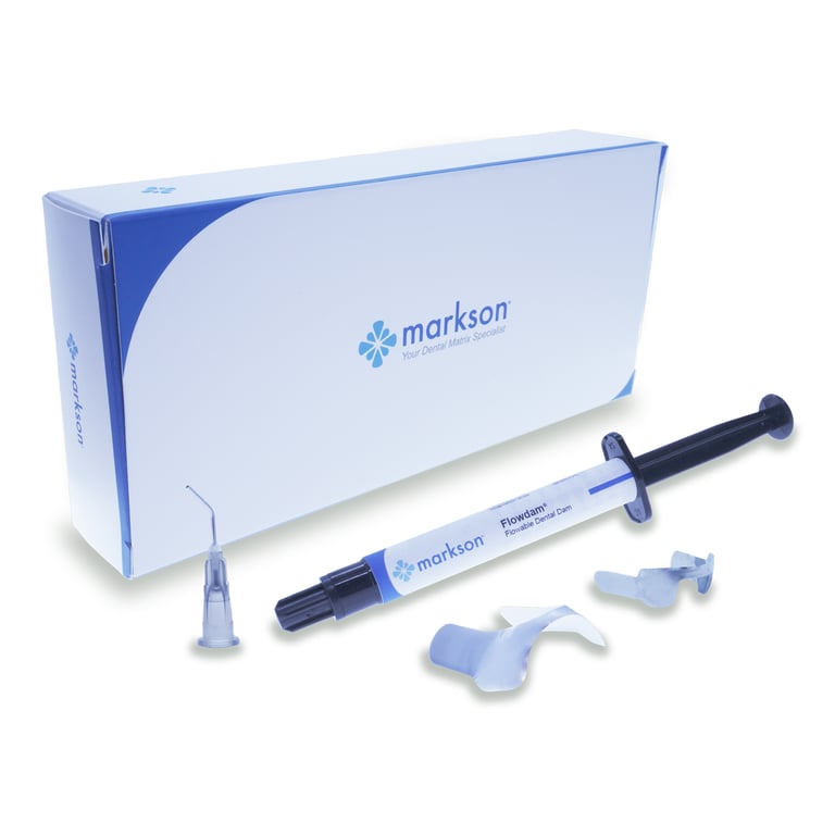 Artica G8 Anterior Matrix System Intro Kit. Includes 2 x 2 mL Flowdam syringes, 12 mini matrices