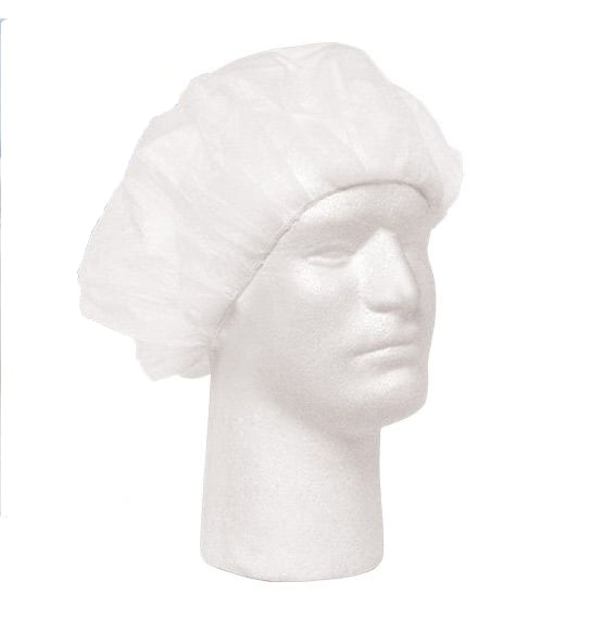 Maxill aquist Bouffant Caps - 21" Universal White 100/Pk. Latex free, non-woven, these disposable