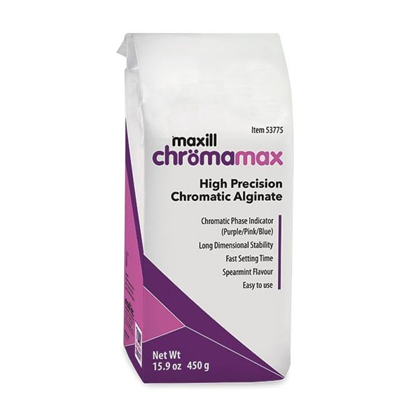 chrömamax High Precision, Chromatic Alginate Impression Material, 15.9 oz Bag. Fast set alginate