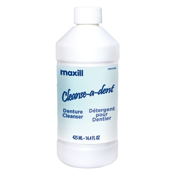 Cleanse-a-dent Denture Cleaner Concentrate, 14.4 oz Bottle, 1/Pk. Eliminates soil and light stains