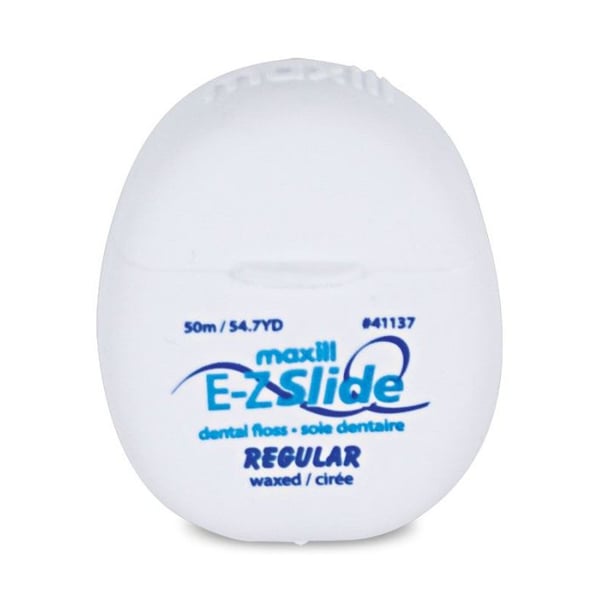 Maxill E-Z Slide Waxed Dental Floss, Regular, 54 yd/Dispenser, 144 Dispensers/Box