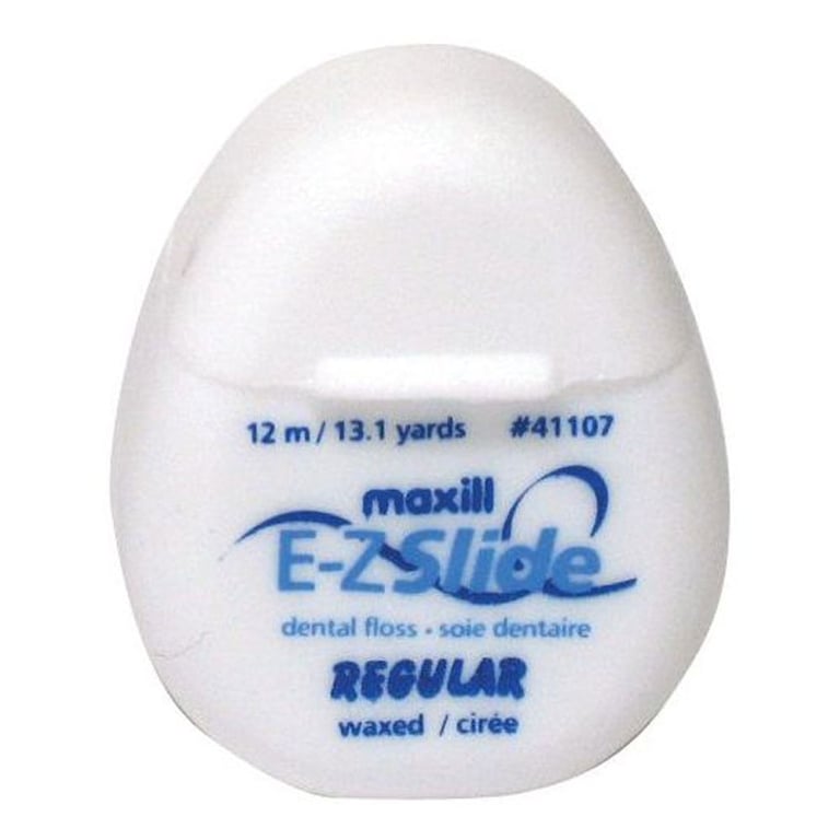 Maxill E-Z Slide Waxed Dental Floss Dispenser, Unflavored, 13 yards/12 m, 100/Case