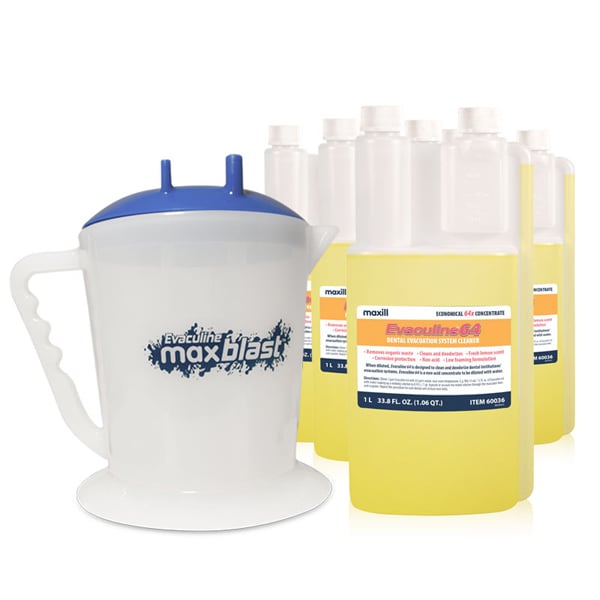 Evaculine 64 Dental Evacuation System Cleaner Kit Net32