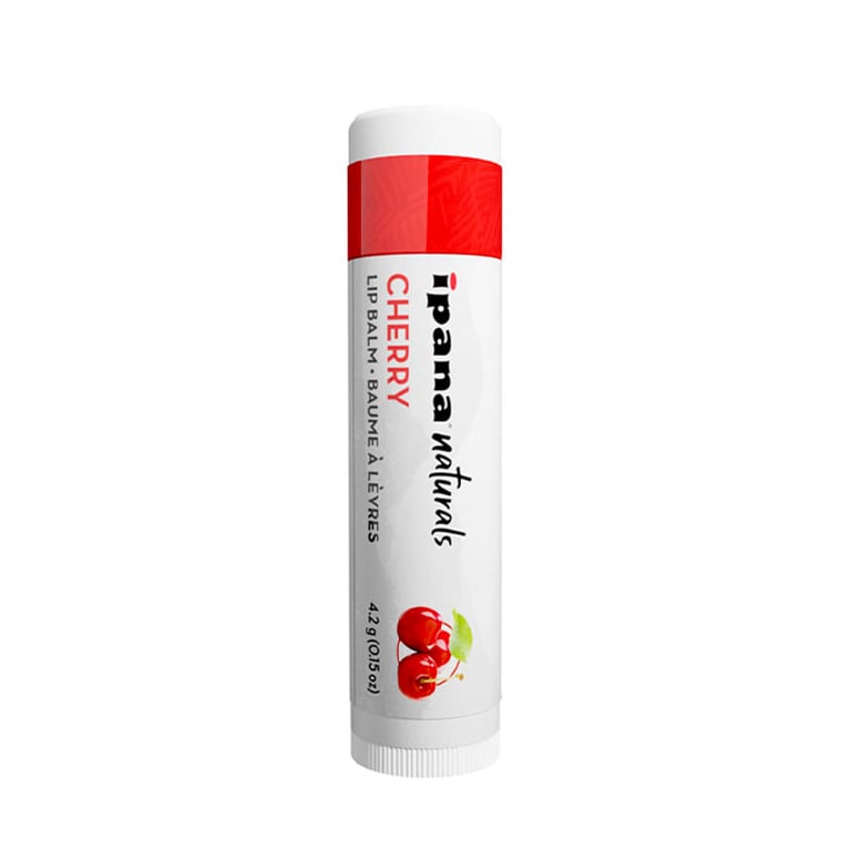 ipana Naturals Lip Balm, Cherry, 50/Bag. Made with Beeswax and Candelilla Wax Jojoba Seed Oil