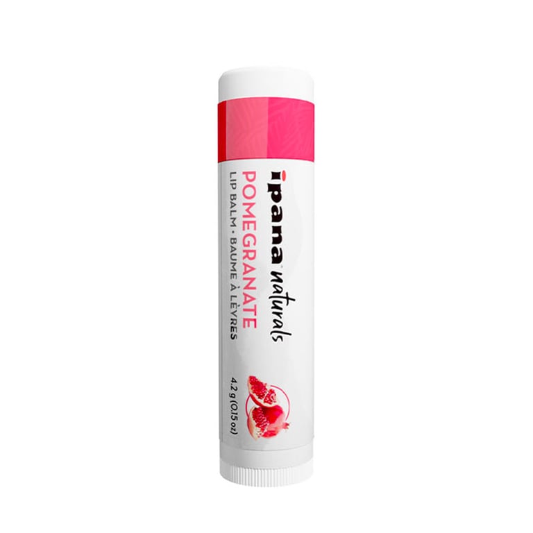 ipana Naturals Lip Balm, Pomegranate, 50/Bag. Made with Beeswax and Candelilla Wax Jojoba Seed Oil