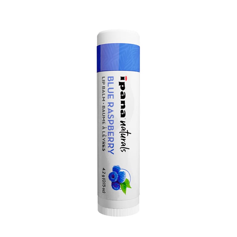 ipana Naturals Lip Balm, Blue Raspberry, 50/Bag. Made with Beeswax and Candelilla Wax Jojoba Seed