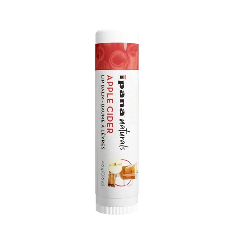 ipana Naturals Lip Balm, Apple Cider, 50/Bag. Made with Beeswax and Candelilla Wax Jojoba Seed Oil