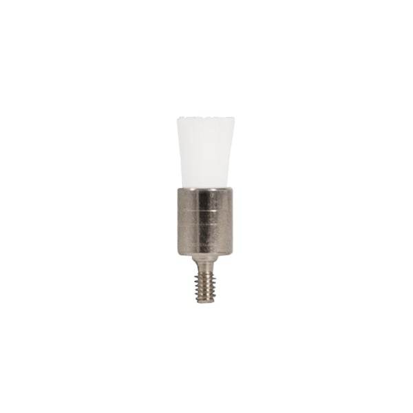 ipana Screw Type Flat Prophy Brush, Soft Clear Nylon, Metal Shank, 144/Box. Metal shank length