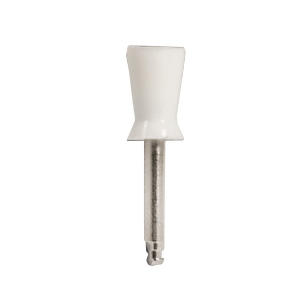 ipana Latch Type Prophy Cup, Regular White, Metal Shank, 144/Box. The ribbed and webbed cups are