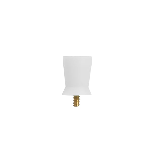 ipana Screw Type Prophy Cup, Regular White, Metal Shank, 144/Box. The ribbed and webbed cups are