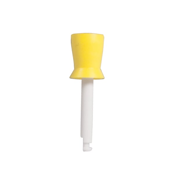 ipana Latch Type Prophy Cup, X-Soft Yellow, Plastic Shank, 144/Box. The ribbed and webbed cups are