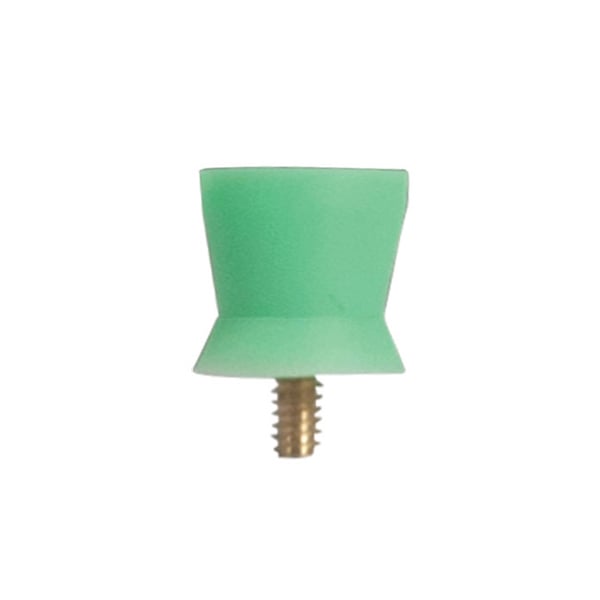 ipana Screw Type Prophy Cup, Soft Green Short Cup, Metal Shank, 144/Box. The ribbed and webbed