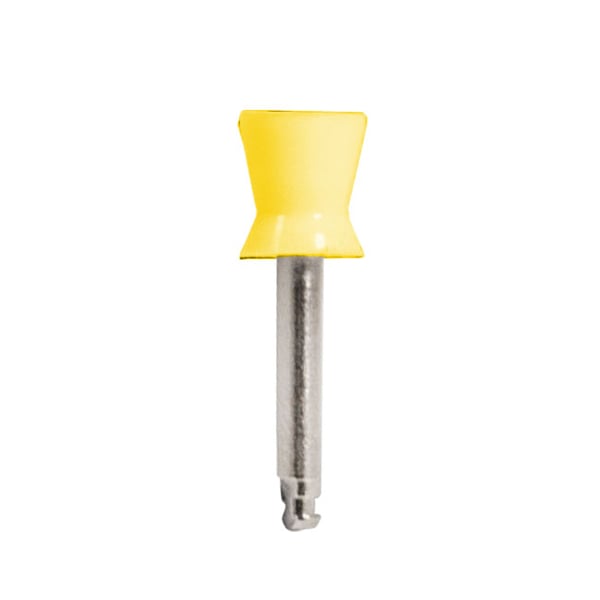 ipana Latch Type Prophy Cup, X-Soft Yellow Short Cups, Metal Shank, 144/Bx The ribbed and webbed