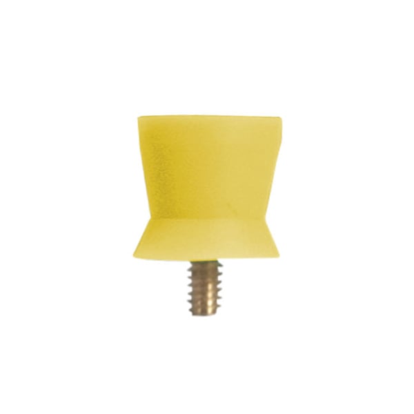 ipana Screw Type Prophy Cup, X-Soft Yellow Short Cup, Metal Shank, 144/Box. The ribbed and webbed