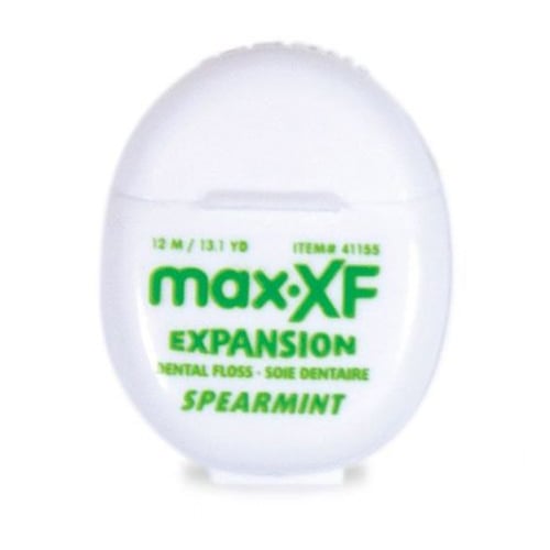 Max-XF Expansion Floss, Spearmint, 13 yd/Dispenser, 100 Dispensers/Bag. Complex fiber composite