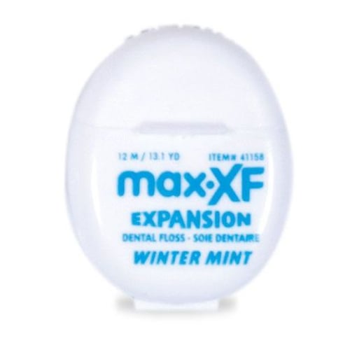 Max-XF Expansion Floss, Winter Mint, 13 yd/Dispenser, 100 Dispensers/Bag. Complex fiber composite