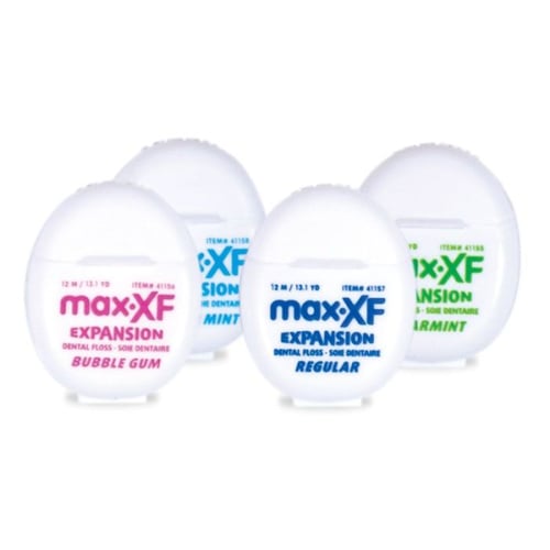 Max-XF Expansion Floss, Assorted Flavor, 13 yd/Dispenser, 100 Dispensers/Bag. Complex fiber