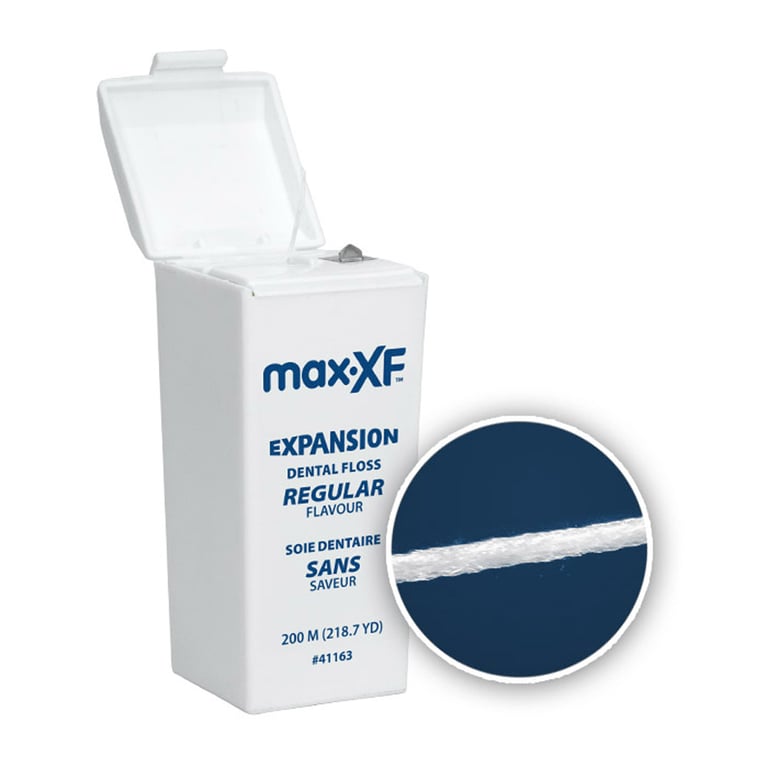 Max-XF Expansion Floss, Regular, 218 yd/Dispenser, 1/Pk. Complex fiber composite filament