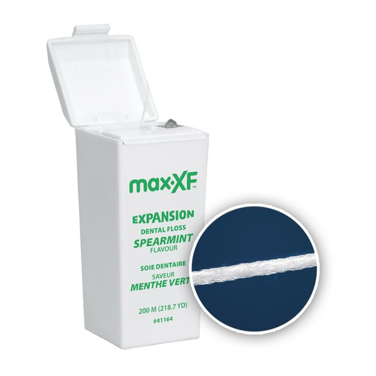 Max-XF Expansion Floss, Spearmint Flavor, 218 yd/Dispenser, 1/Pk. Complex fiber composite filament