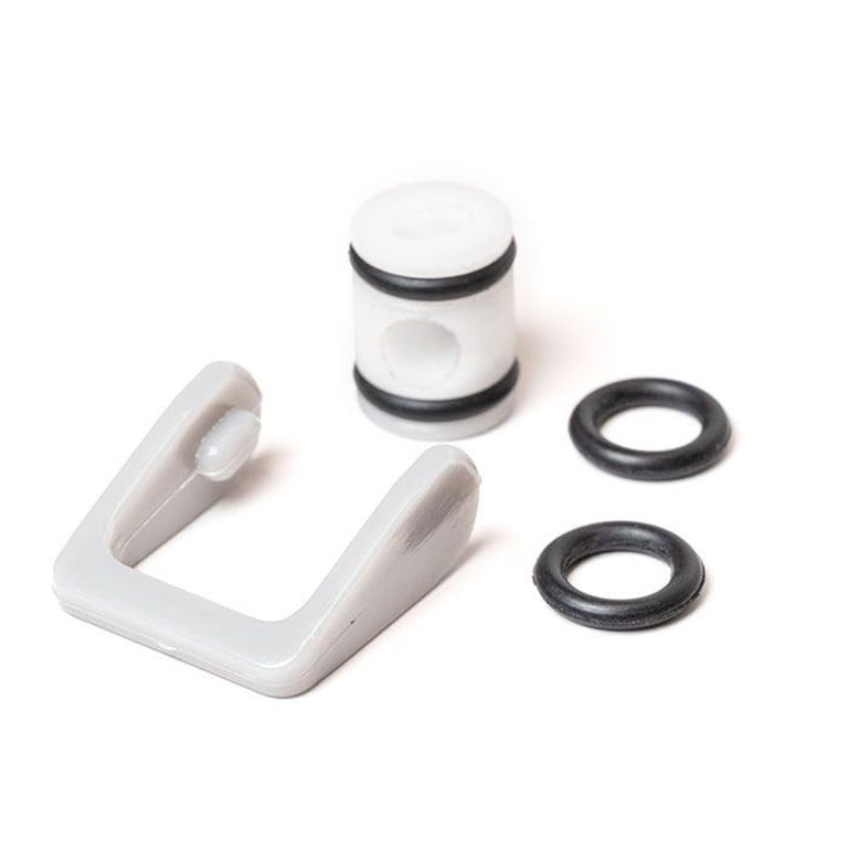 Maxchek MT Saliva Ejector Valve Repair Kit. Includes: 1 Grey Lever, 1 Valve Spool and 2 Small