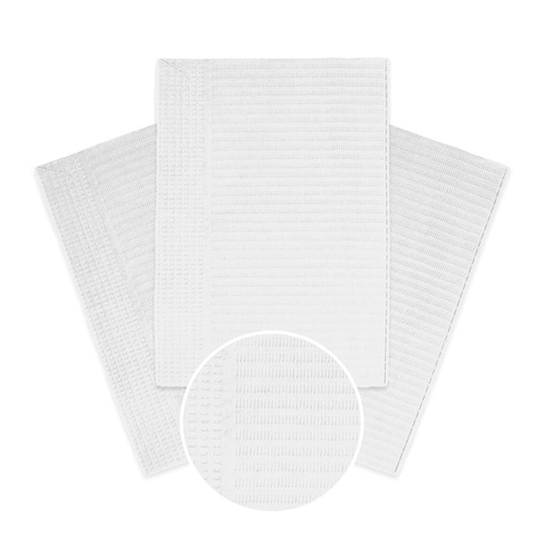 Maxill maxi-bibs Patient Bibs, 13" x 18", 2-Ply Paper/1-Ply Poly, White, 500/Case. Durable