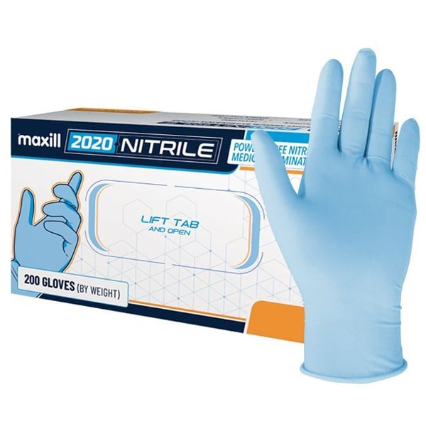 maxill 2020 Thin Nitrile Powder Free Exam Gloves,