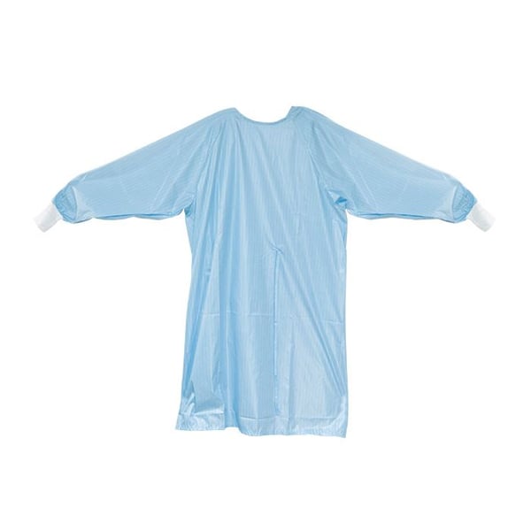 Maxill aquist AAMI Level 2 Washable Isolation Gowns - Blue with Knit Cuffs 6/Pk. Made of 99%