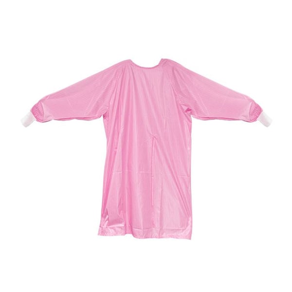 Maxill aquist AAMI Level 2 Washable Isolation Gowns Pink with Knit Cuffs - 6/Pk. Made of 99%