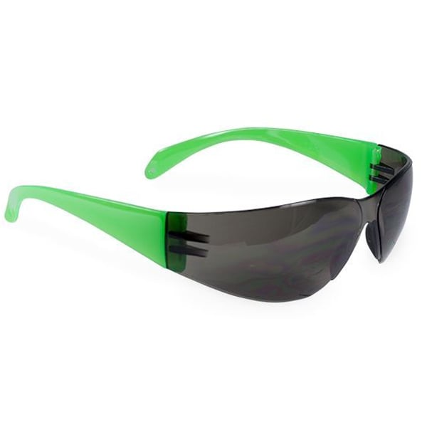 maxill Frames Kids Safety Glasses 265 Series: Green with Black Lenses 1/Pk. Comfortable safety