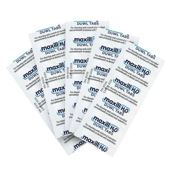 maxill H2O DUWL Tabs Easy-to-use Waterline Maintenance Treatment, 50/Pk. Effective waterline