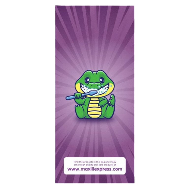Maxill 3.9" x 9" Slim Paper Patient Giveaway Bag, Alligator Pattern, 100/Pk. Bundles take-home