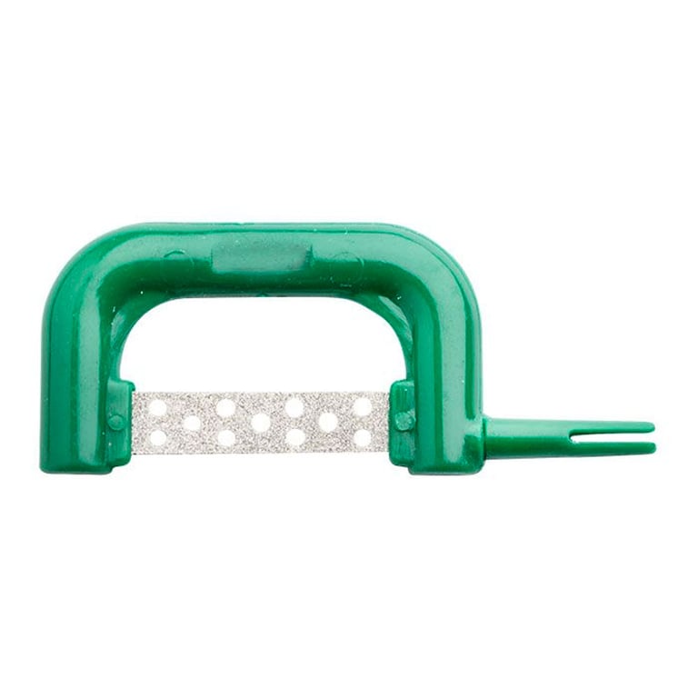 Maxill Xacto Stripz Sawz Interproximal Reduction Strips, Left Sided, 0.20mm Coarse, Green, 10/Pk