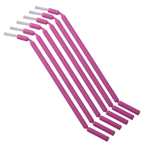 Maxill Bendable Applicator Brushes, Pink, 100/Tube. Made from chemical resistant fibers